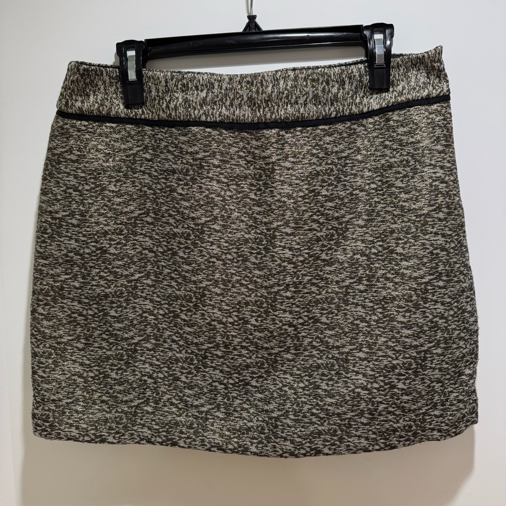 The Limited Metallic Gold and Black Straight Mini-Skirt, Size 10 (08/2014)